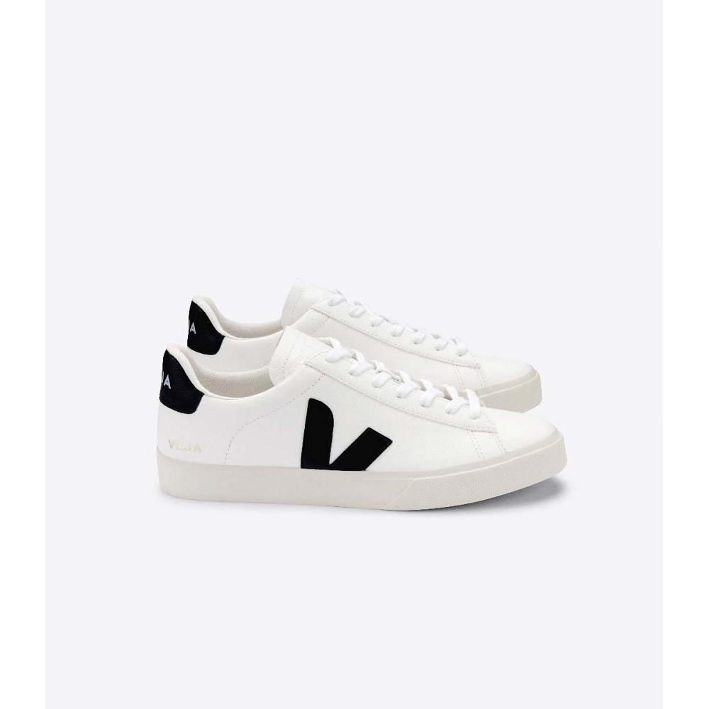 Veja CAMPO CHROMEFREE Low Tops Sneakers Dame White/Black | NO 592LIS